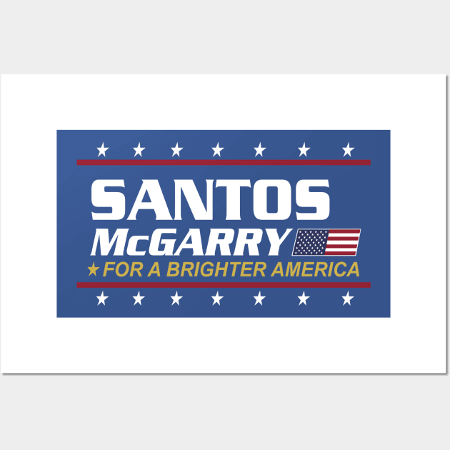 Santos McGarry - For a Brighter America Wall Art by BobbyShaftoe